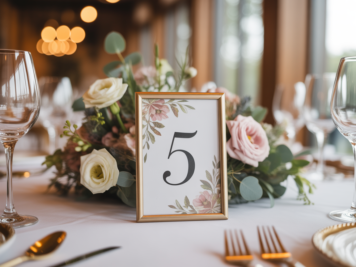 Wedding table number